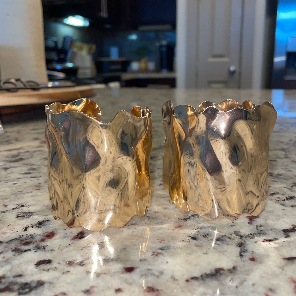 Gold cuff bracelets